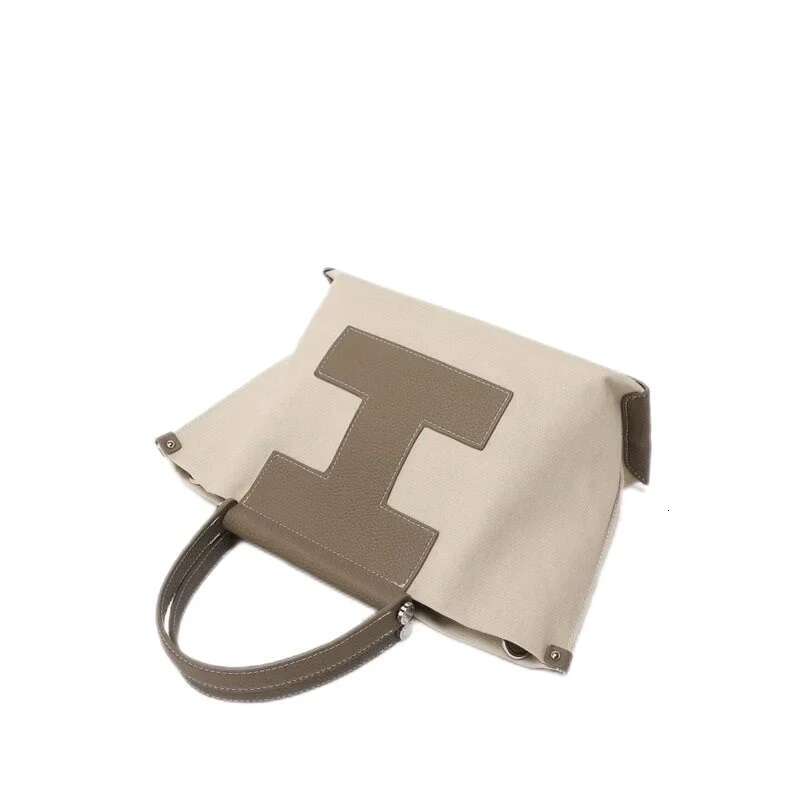 IACUCCI Canvas Tote For Women's Brand Handbags Large Capacity Computer Genuine Leather Shoulder Crossbody Bag