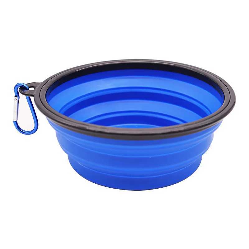 Dog Travel Bowls Bags Pet Bowl Dogs Cats 350ML/1000ML Portable Foldable Food Water Container for Outdoor Travel Portable Feeding Bowls Pets Prodcuts H