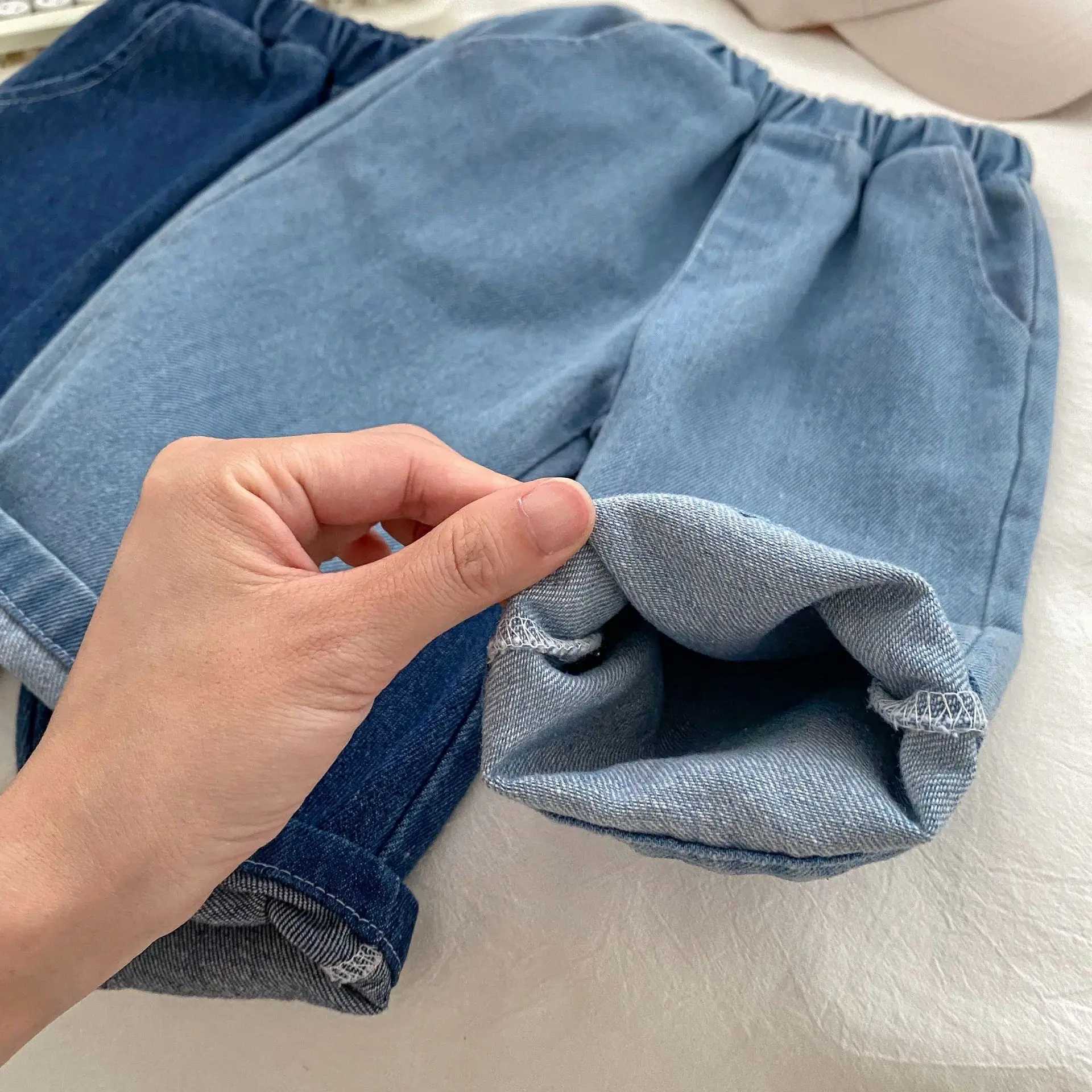 2024 Autumn New Children Denim Trousers Toddler Girl Casual Pants Infant Boys Jeans Kids Clothes Casual Pants Z250220