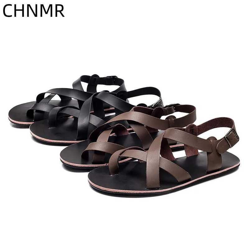 New Arrival Summer Beach Sandals Mens European and American Wear-Resistant Fashion Outdoor Breathable Thick-soled Casual Shoes Indoor Rome T250220