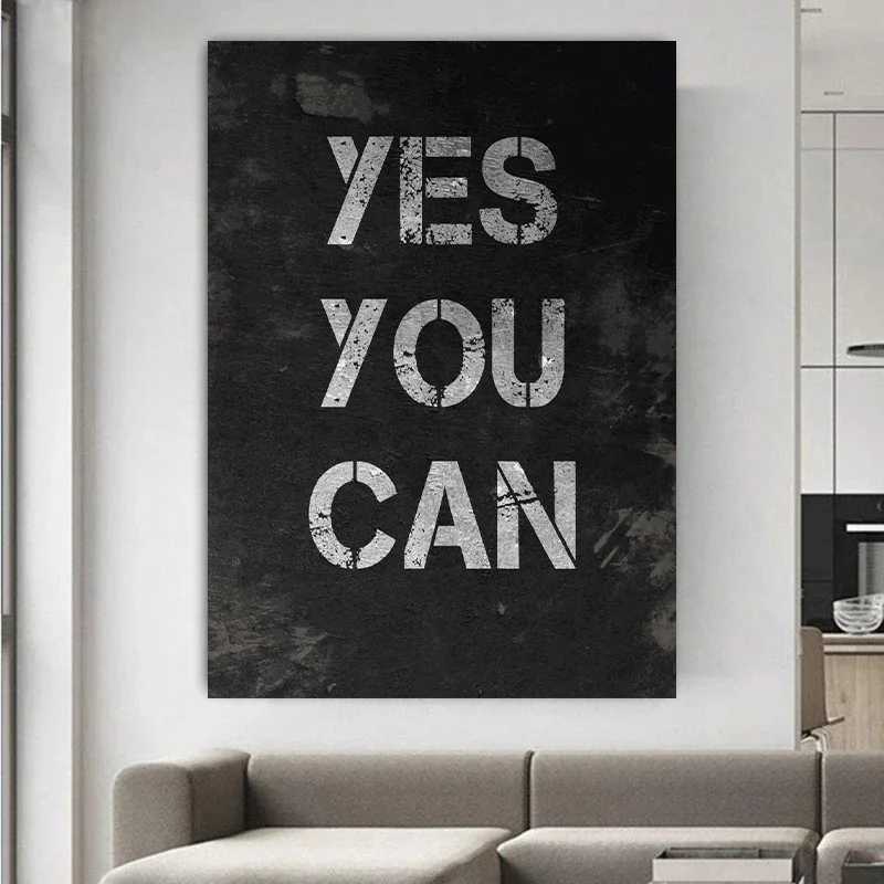 Inspiration Black Background Poster Canvas Printing Nobody Cares Work Harder Wall Art Decor Quotes Bar Home Room Wall DecorationT250221