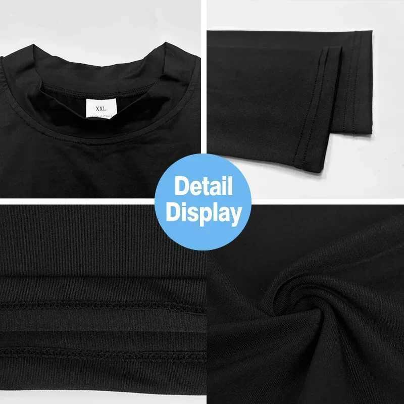 Mens Running T-shirts Compression Long Sleeve Sport Shirts Dumbbell Fitness Training Jogging Gym Sportswear Quick Dry Rashgard W250220
