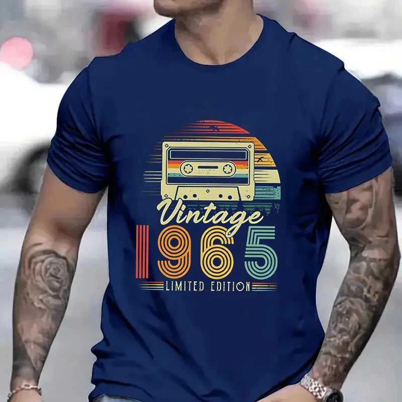 Vintage 965 Print T-shirts for Men Women Birthday Vintage Letter Design Tshirt Short Sleeve Clothes Fashion Casual Tee Clothing W250220