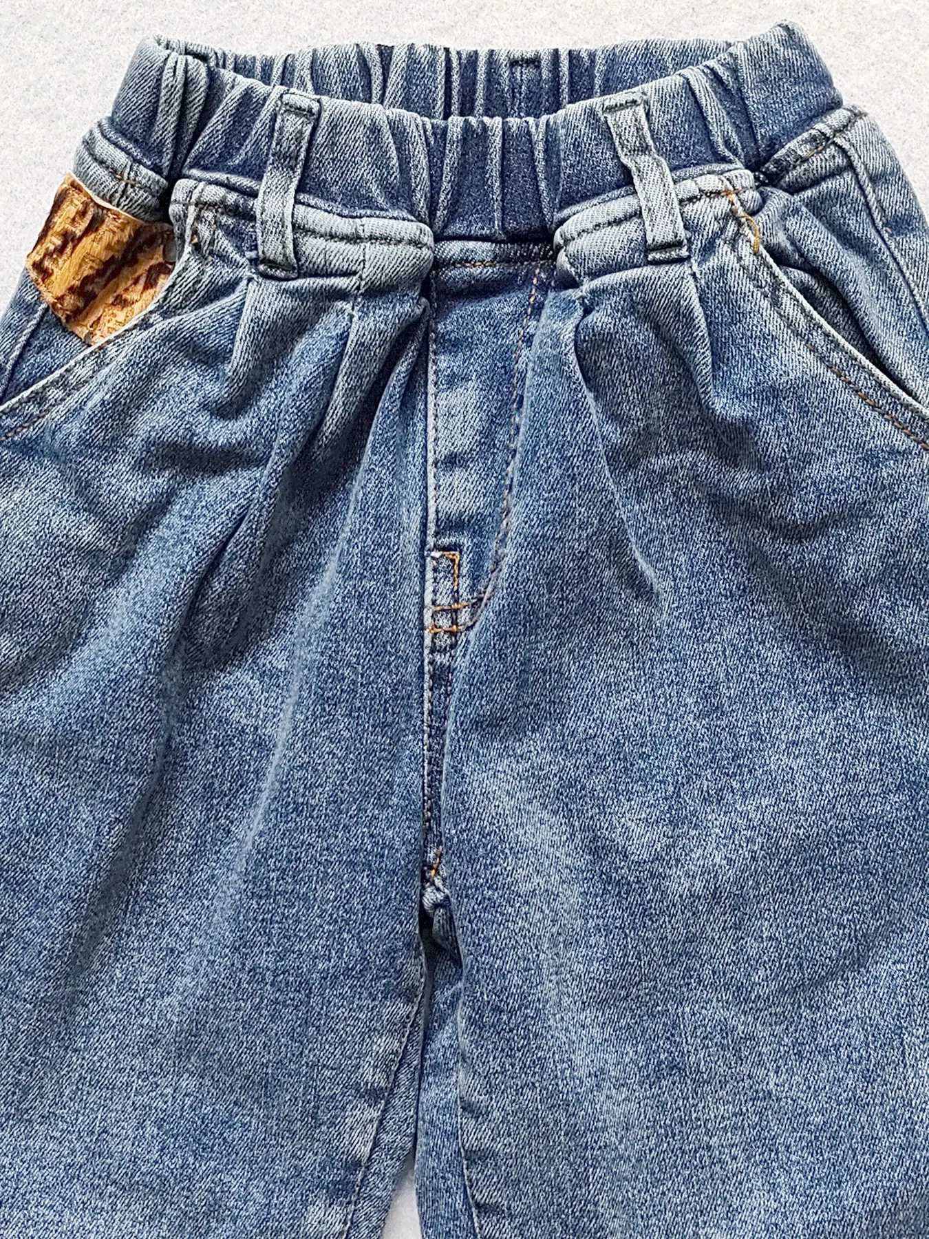 5017 Winter Warmth 3-7 Year Childrens Boys Jeans Soft Denim and Wool Boys Clothing Z250220