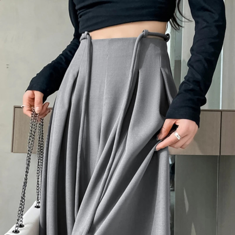 Spring Women High Waist Wide Suit Pants Straight Leg Loose Fit Full Length Casual Elegant Z260314