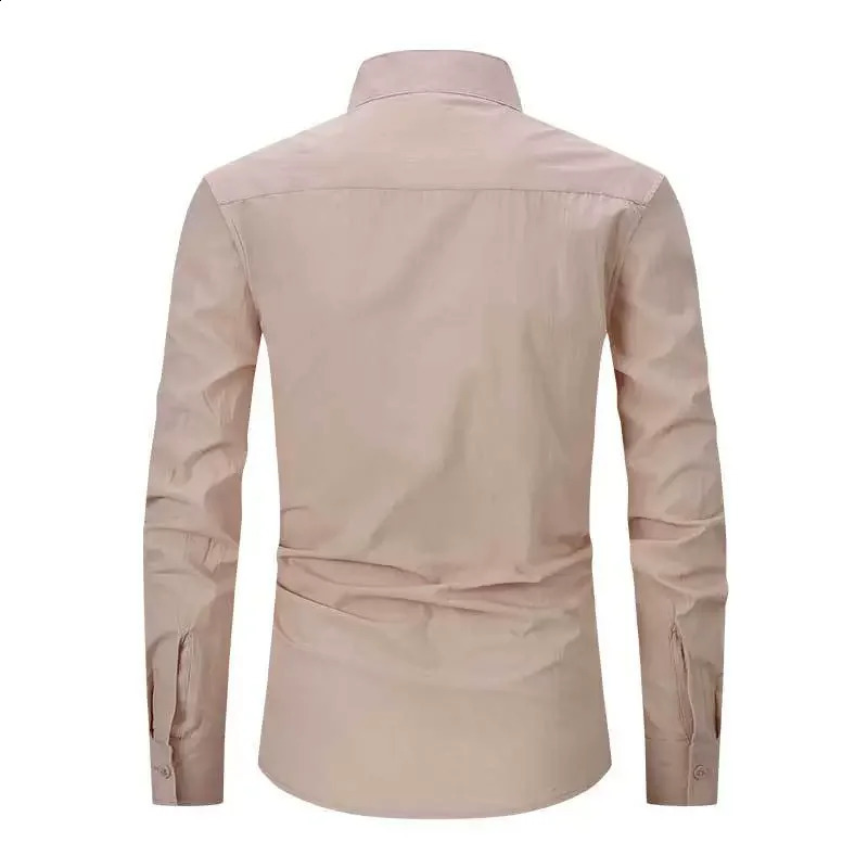 Mens Long Sleeve T Shirts Breathable Shirt Casual Basic Cotton Shirt Tops 250219