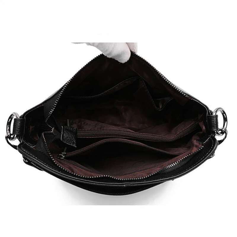 Women's Genuine Shoulder Female Leather Messenger 100% Real Skin, Cross Body Bag