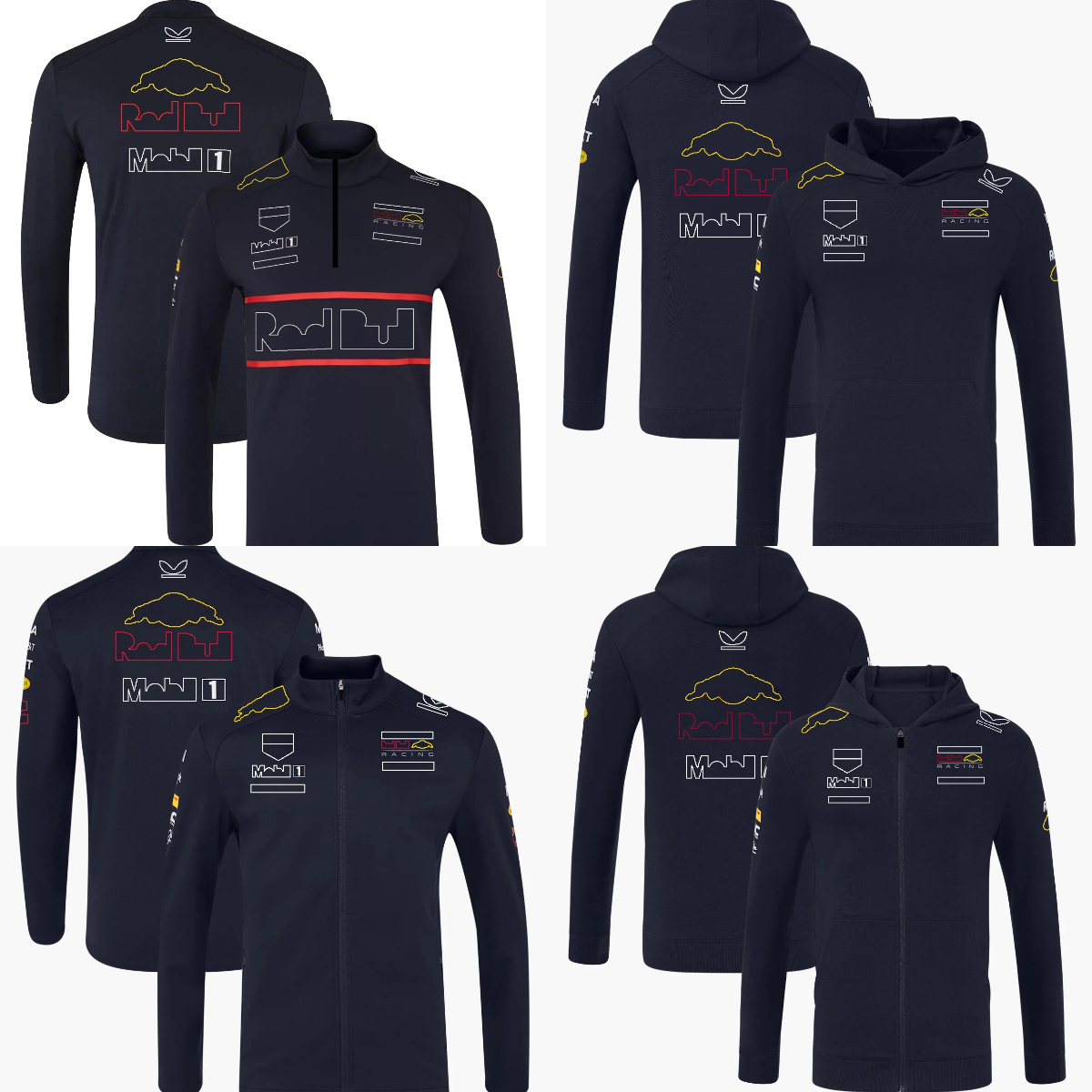 2025 F1 Racing Team Hoodie Formula 1 Driver Zip Hoodie New Season Classic Men Sweatshirt Fans 1/4 Zip Midlayer Jacket Plus Size