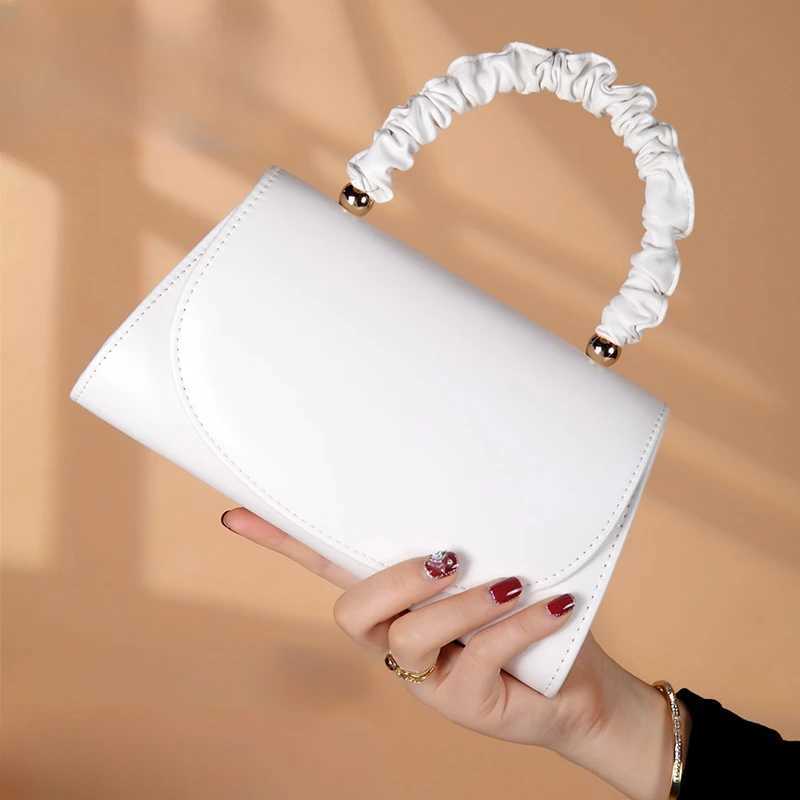 Women Top-handle Bags White Leather Bride Handbags Purse Designer Evening Bags Party Handbag Wedding Clutch Wallet Shoulder Bag Z250220