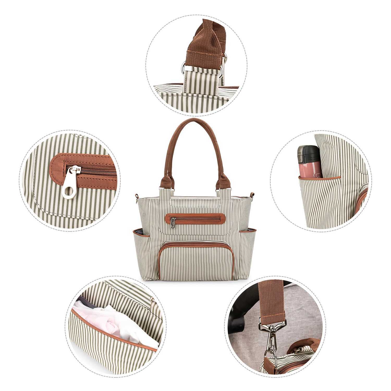 7-piece pajama changing bag set multifunctional mummy handbag baby changing bag shoulder handbag travel diaper bag X250220