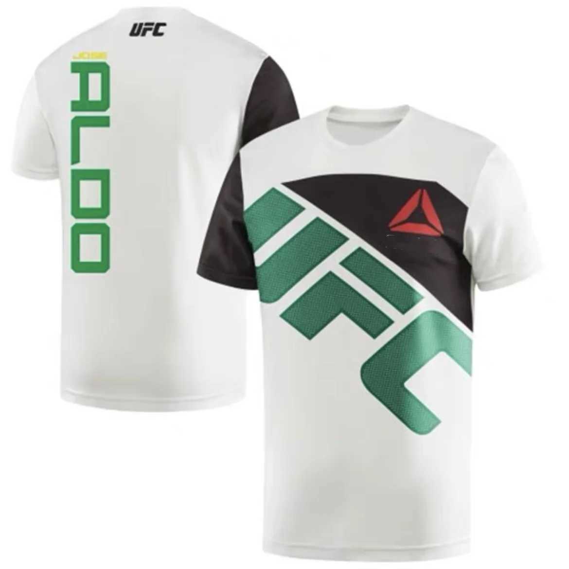 Men's T-Shirts 2024new mens fighting competition T-shirt summer round neck sports shirt large casual breathable quick drying short sleeved top z2