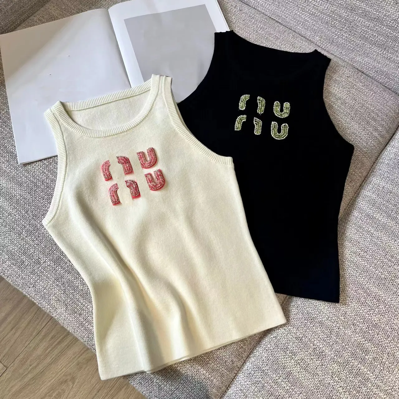 Donna Designer Giretti Estivi Da Donna Canotte Estive