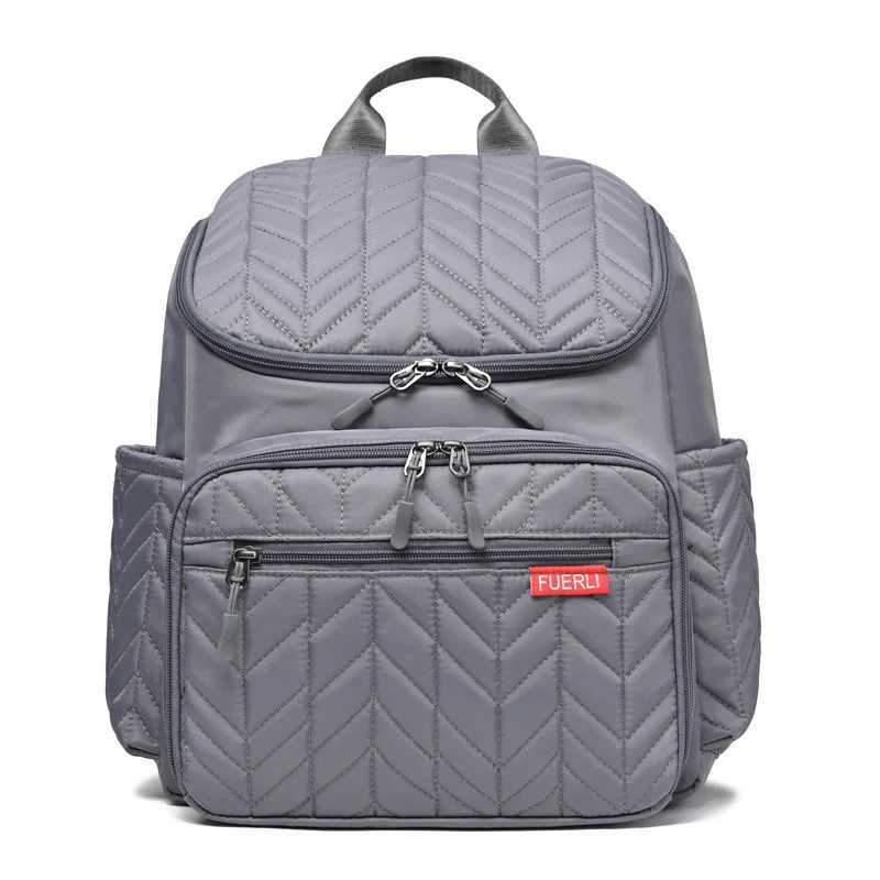 New solid color European and American large capacity embossed mother and baby bag portable diaper baby bottle X250220