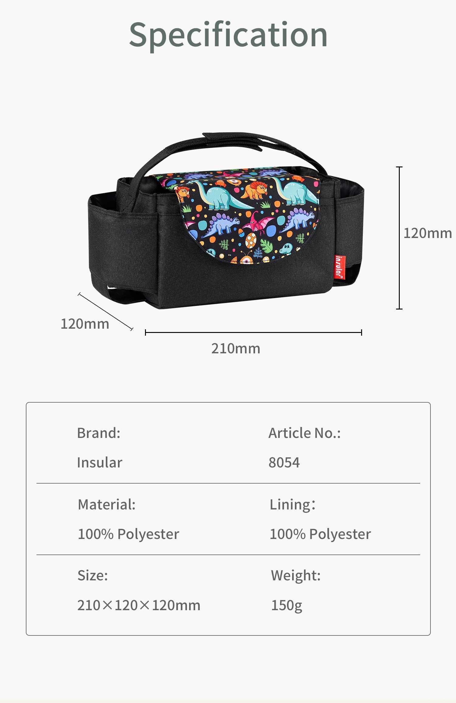 Insular Diaper Bag Baby Milk Bottle Insulation Bags Mummy Storage Bag For Baby Stuff Collection Stroller Accessories Baby Care X250220