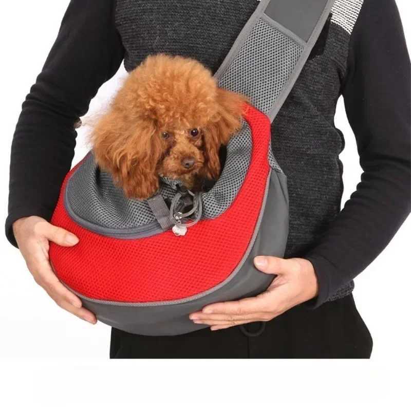 Dog Travel Bowls Bags Portable Pet Dog Bag Pet Cat Puppy Waist Bags Adjustable Soft Mesh Dog Cat Carrier Bags Crossbody Kittens and Dogs Bag H250220