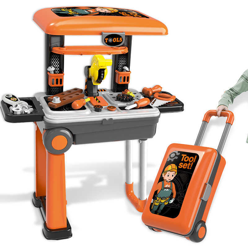 Childrens puzzle simulation girl playing house luggage series kitchen makeup doctor tool storage box