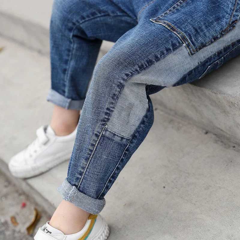 IENENS Kids Boys Jeans Loose Pants Denim Clothing Children Fashion Boy Casual Bowboy Long Trousers 5-13Y Z250220