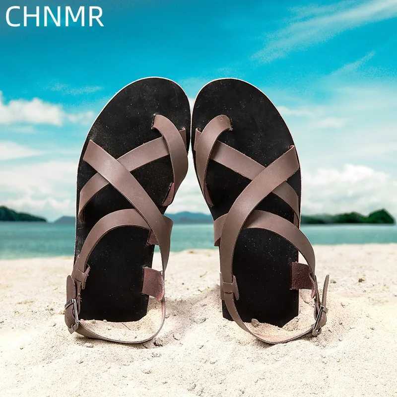 New Arrival Summer Beach Sandals Mens European and American Wear-Resistant Fashion Outdoor Breathable Thick-soled Casual Shoes Indoor Rome T250220