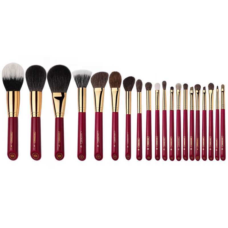 CHICHODO Makeup Brush-Luxurious Red Rose Series 20PCS Animal Hair Brushes Set-Cosmetic Brush-Makeup Tool-Natural Hair Beauty Pen W250221