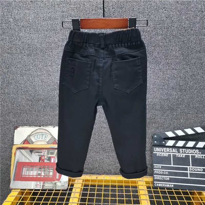 Spring Autumn Kids Clothes Boys Pants Solid Children Pants for Baby Girls Trousers Toddlers White Black Fashion Pencil Pants Z250220