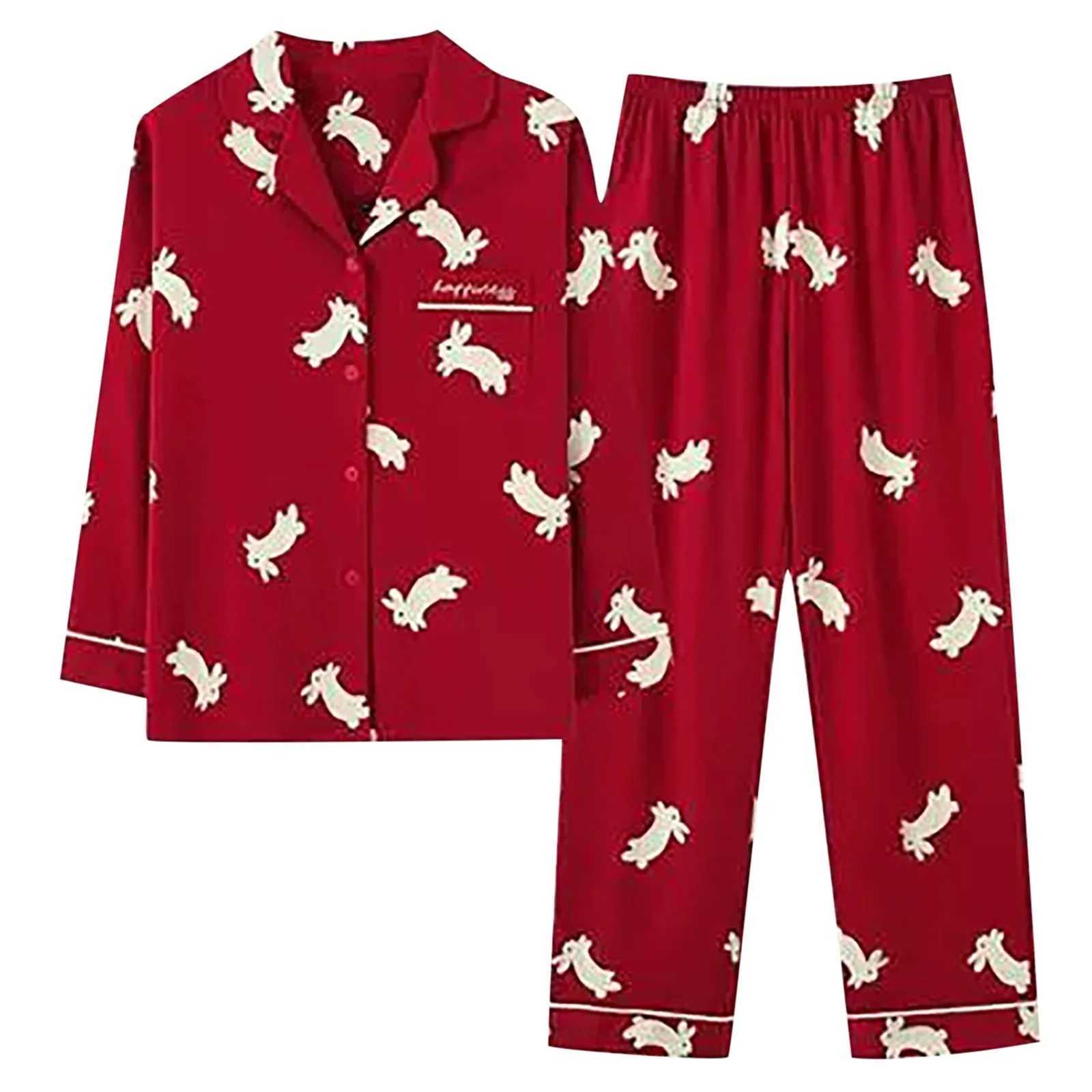 Cotton Pajamas Fe Spring Autumn Large Size Long Sve Wearing Korean Version Cute Cotton Home Suit Pajamas For Women SetXJ250220