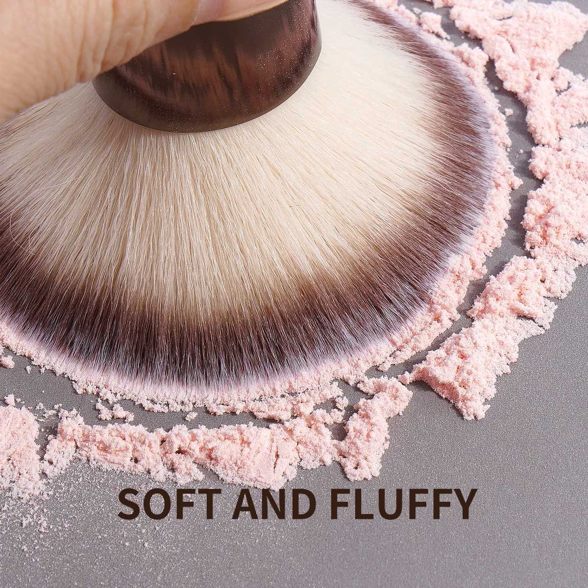 MAANGE makeup brush double head foundation make-up powder concealer brown makeup brush soft fiber hair cosmetics beauty tool W250221