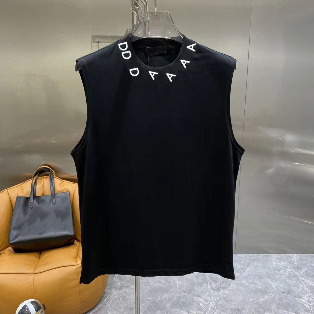 Men's T-Shirts designer clothes Mens clothes Men Shirts Clothing Mens Tops Crop Top Tee Sleeveless Letter Print Fashion Summer Pullover Female Black Rock S-4XL