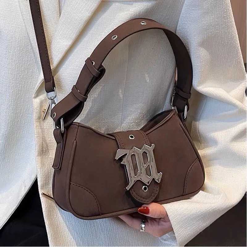 Casual Bags For Women Luxury Designer Brand Handbags And Purses New In PU Nubuck Sheet Metal Decoration Crossbody Bag Small Z250220