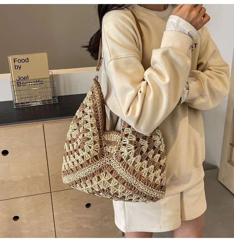 Bags 2024 Ladies Hand Customized High Quality Straw Women Women's Handbag Shoulder Bag