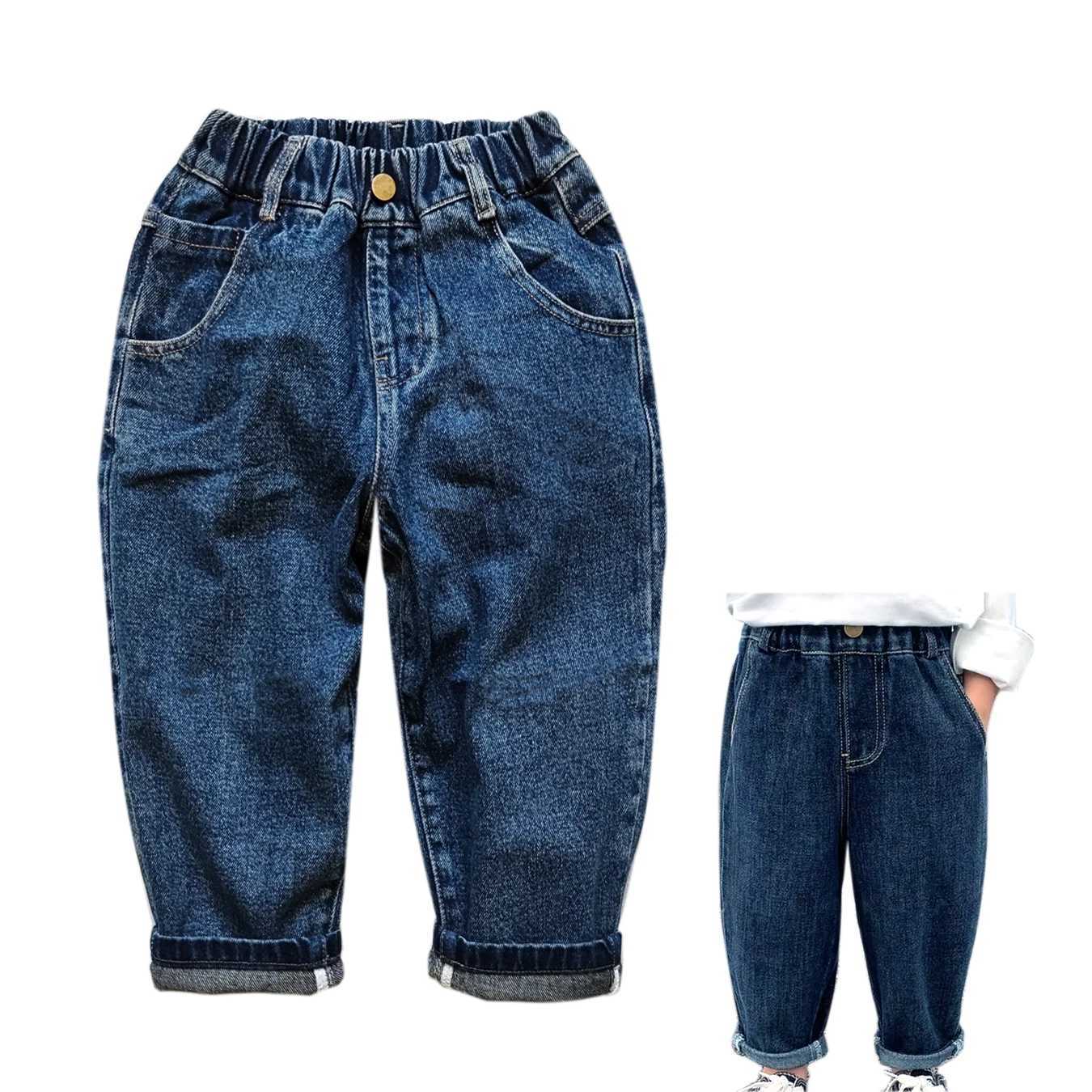 5029 loose for strong boy Kids Boys Jeans Trousers Elastic Waist kids jeans childrens Z250220
