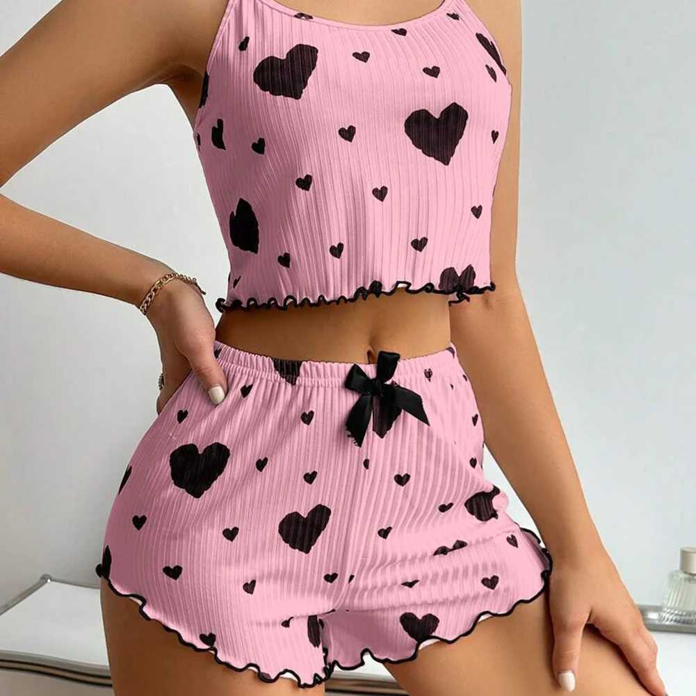 Casual Camisole/Shorts Set For Sping Cozy Comfort Loungwear Suits For Adults Teens Womens Pajamas Women Sets Pajama SetsXJ250220