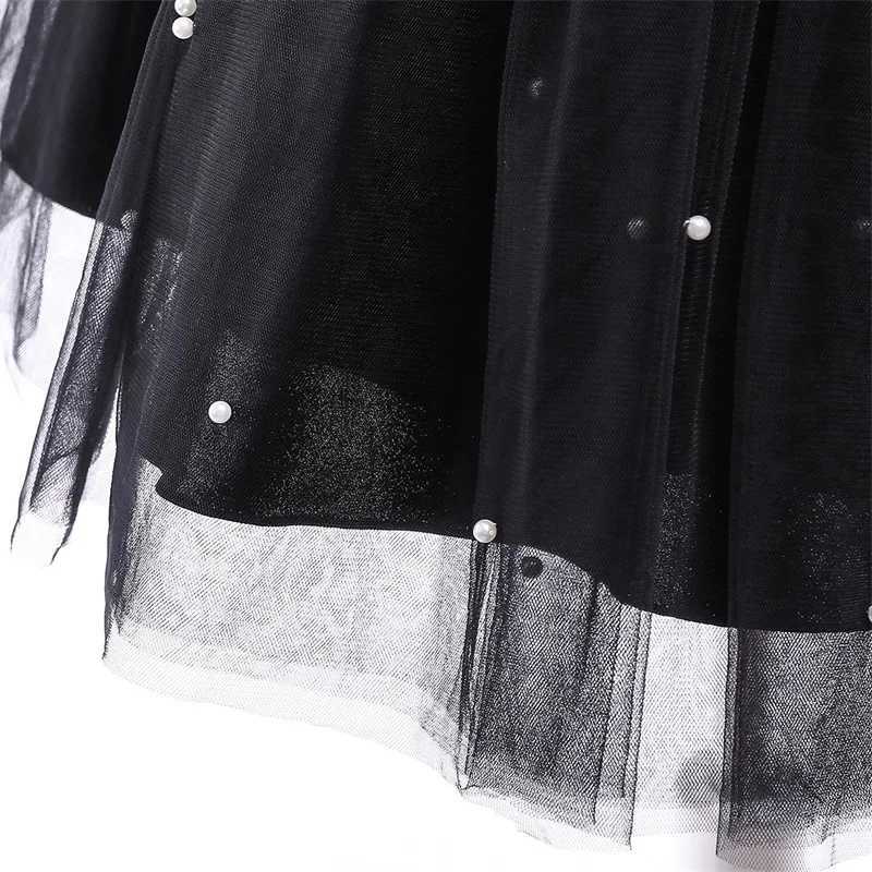 Baby Girl Halloween Costume Toddler Girl Black Beaded Evening Party Dress 12M Girls Princess Tutu Gown Infant Birthday Outfits X250220
