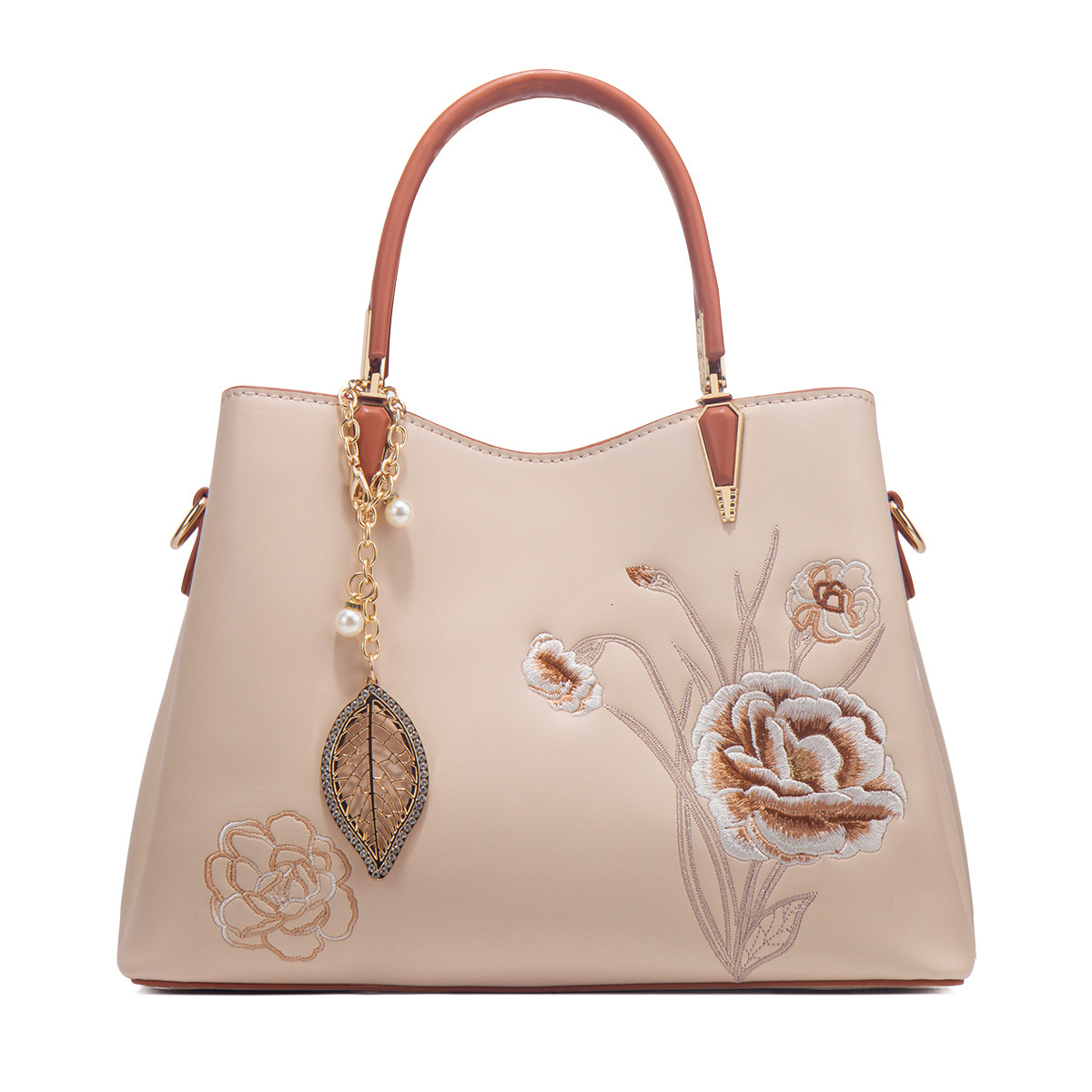 2025 New Embroidered Chinese style Large Capacity Handheld Mama with Atmospheric and High Quality Cross Carrying Women's Bag