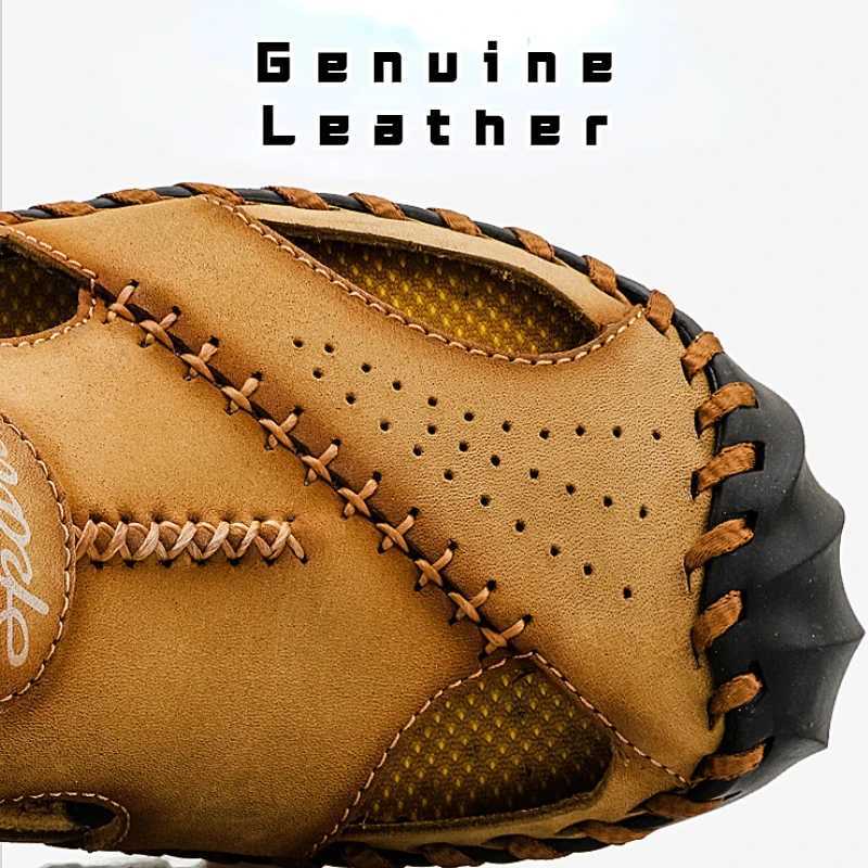 New Arrival Leather mens sandals are soft and suitable for slippers mens summer outdoor beach shoes designer high-quality mens sandals plus size T2502
