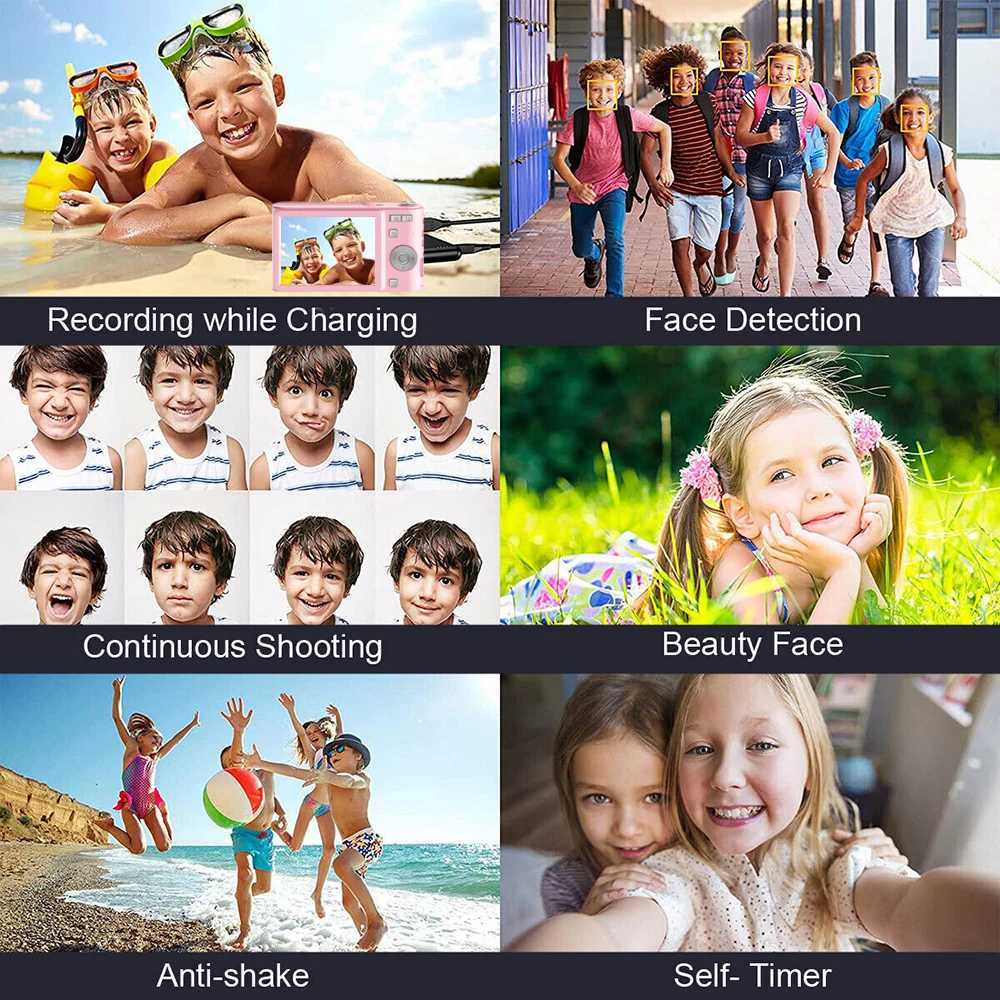 50MP digital 1080P high-definition small portable CMOS student party mini camera 16x zoom 2.4-inch entry-level retro ABS anti shake Z250220