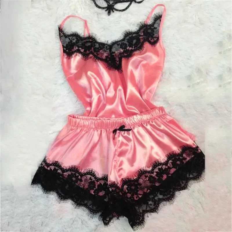 Sexy Lingerie Porno Babydoll Erotic Spwear Women Underwear Bow Lace Hot Sex Dress Fashion Temptation Satin Nightdress SuitXJ250220