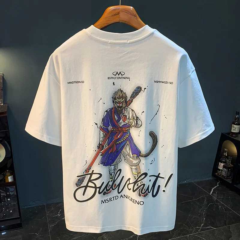 High end T-shirt mens summer 2025 thin fashion trend embroidered printed short sleeved round neck top W250220