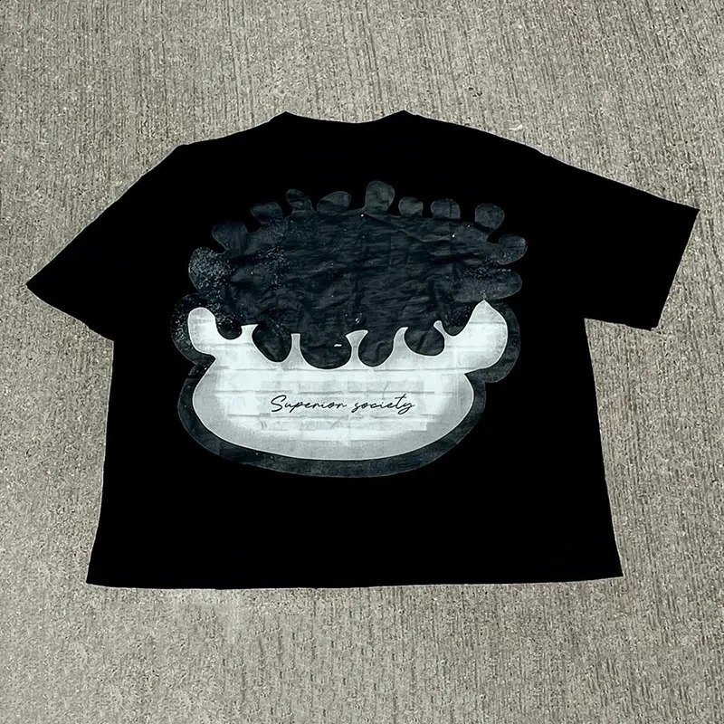 Streetwear Hip Hop Cartoon Print Graphic Oversized T Shirt Women Womens Fashion Trendy Round Neck Tshirt Short Sleeve Top 250214