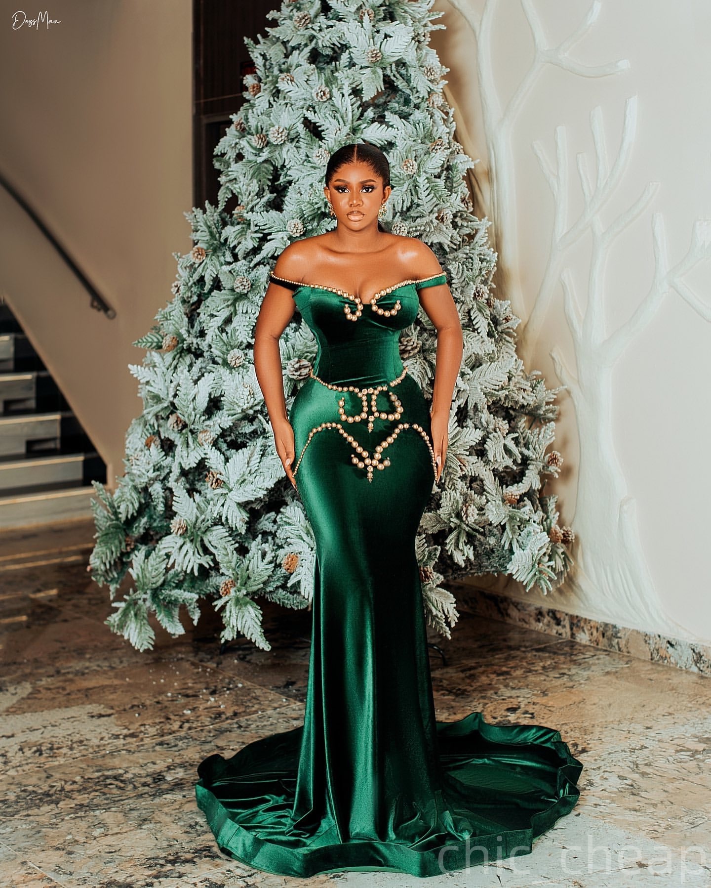 Dark Green Mermaid Prom Dresses 2025 Pearls Velvet Sweetheart Evening Formal Party Second Birthday Engagement Gowns Plus Size Dress For Special Occasi
