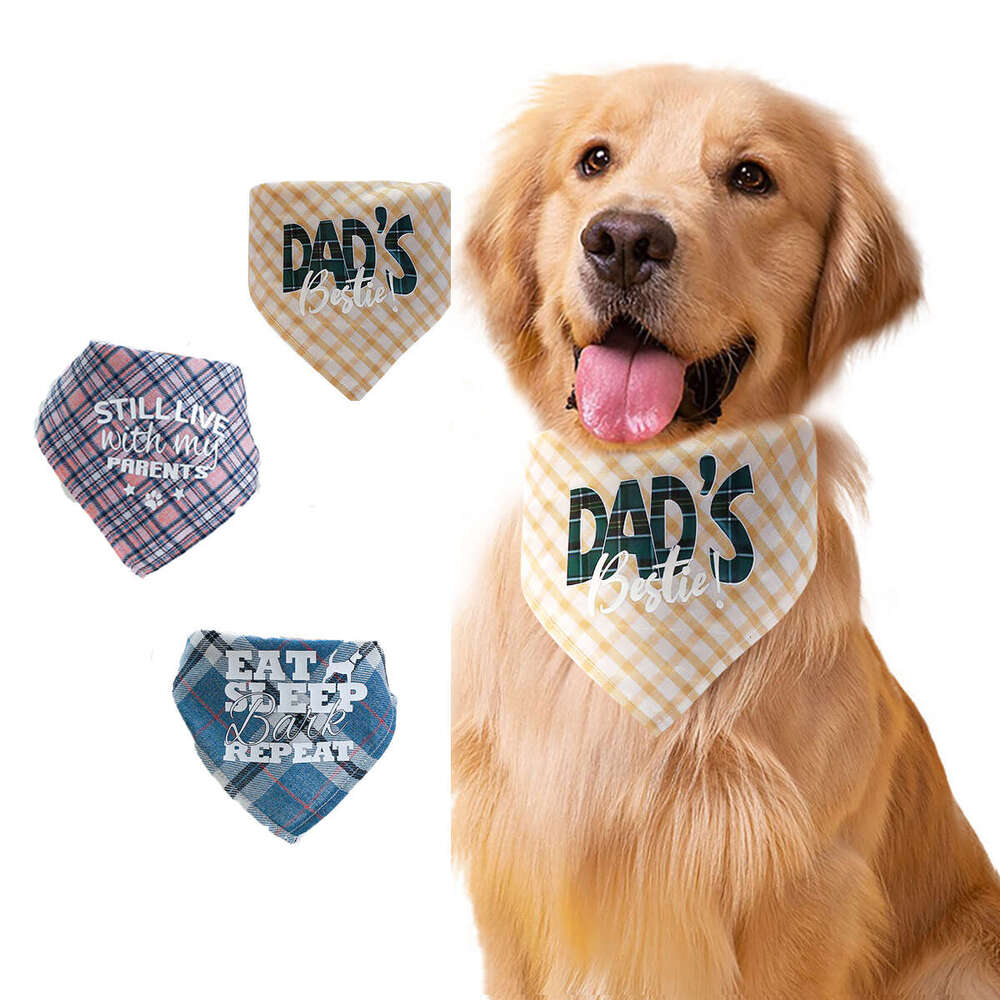 Dhpet Large And Small Dog And Cat Bibs Triangle Scarf --3pcs/set