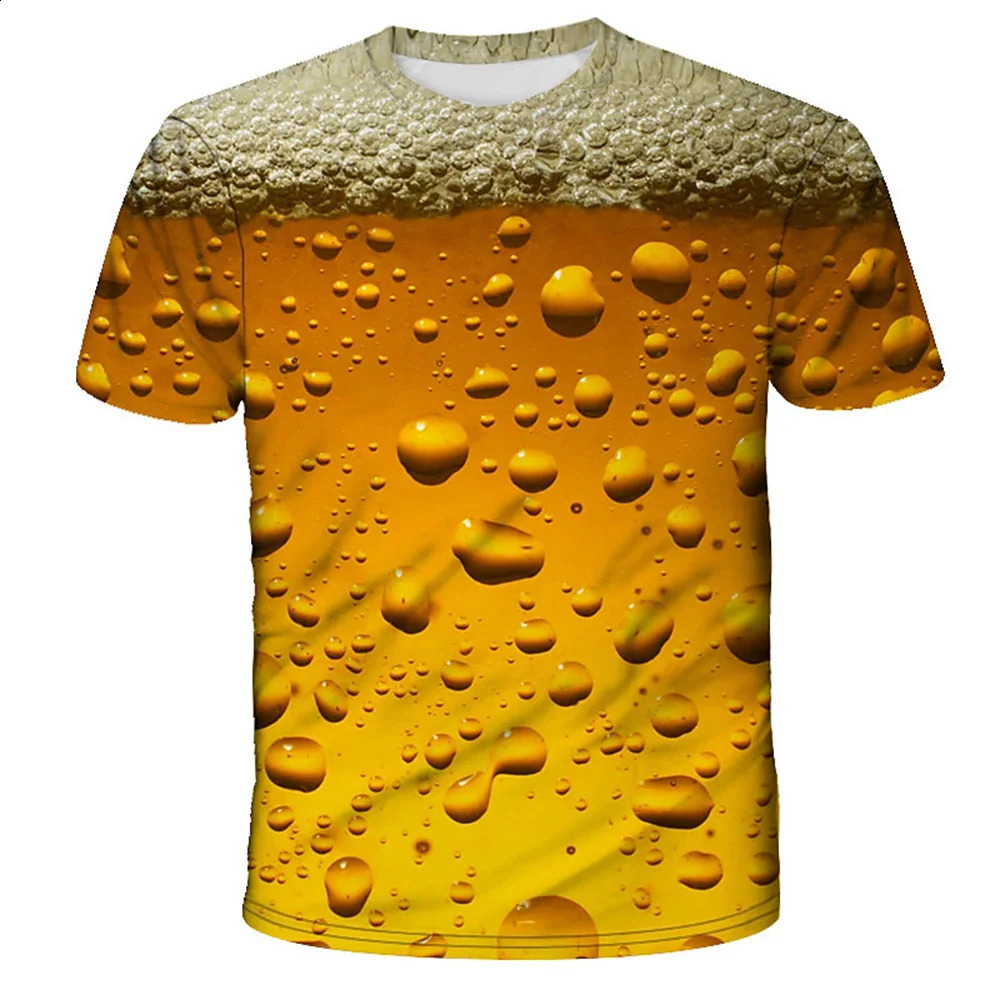 2023 Mens TShirt 3d Printed Beer T Shirt For Men Funny Casual Summer Streetwear Unisex Tshirt Top Clothing 250213