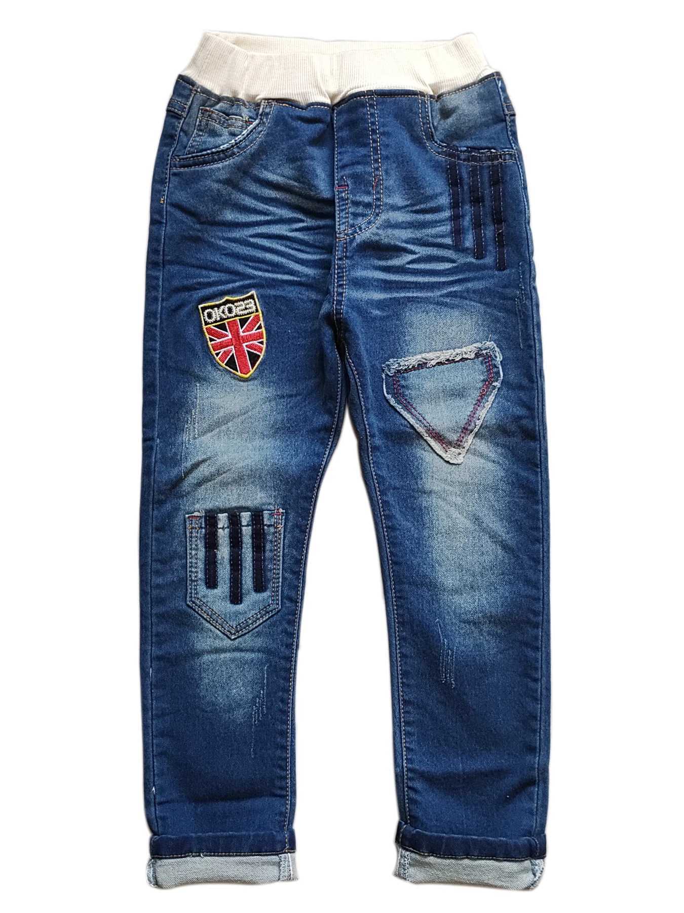 50591 Skinny Boys Pants Soft Denim Blue Trousers Elastic Waist Kids Jeans spring autumn Z250220