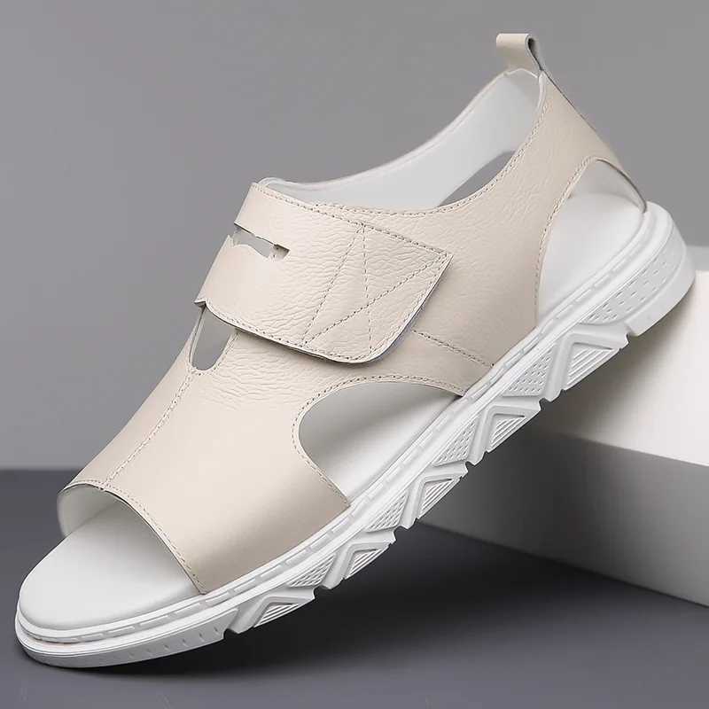 New Arrival Men Leather Sandals Casual Shoes For Men High Quality Men Sandals Summer Outdoor Walking Men Sneakers Breathable Mens Sandals T250220