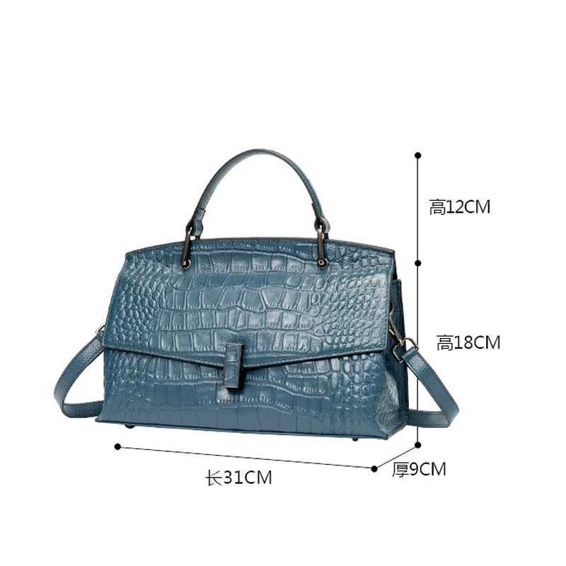 New Fashion Alligator Women Handbags Genuine Leather Ladies Shoulder Bags Female Brand Luxury Real Natural Leather Crossbody Bag Z250220