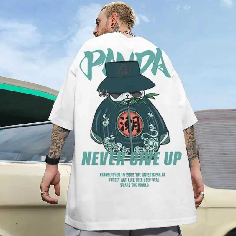 3d Panda Print Mens T-Shirt Summer Casual Short Sleeve Tee For Men Harajuku Loose Oversized Top Quick Dry Pullover 2024 New Top W250220