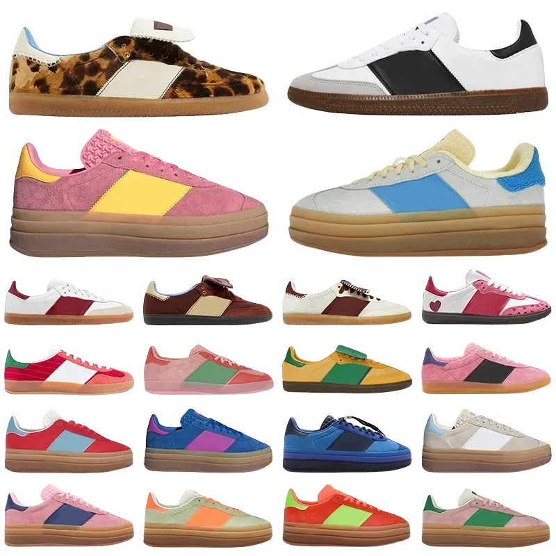 2025 Bold Platform Men Women Designer Shoes Pink Glow Pulse Mint Core Black White Solar Yellow Genuine Leather Sports Sneakers