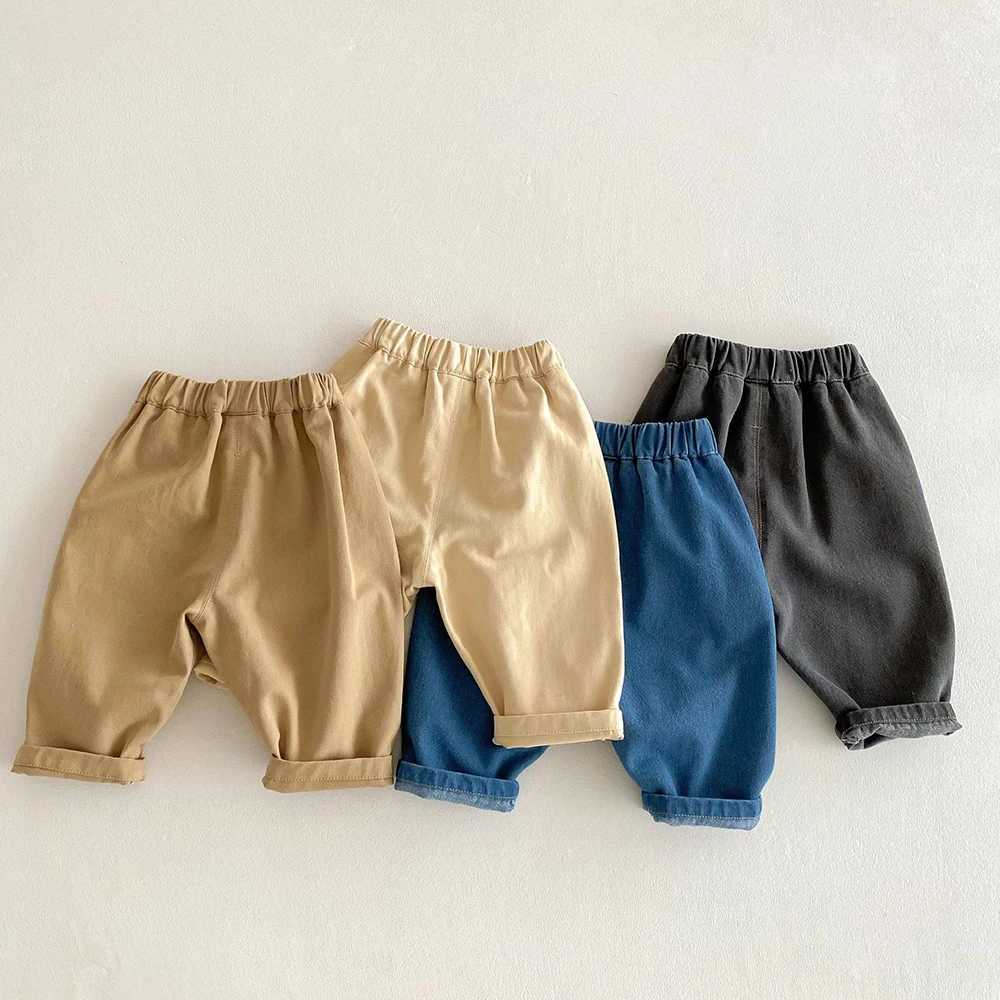 Spring 2025 Kids Jeans Daily Korean Sle 1-5 Year Old Girls Denim Pants Boys Trousers Kids Pants Z250220
