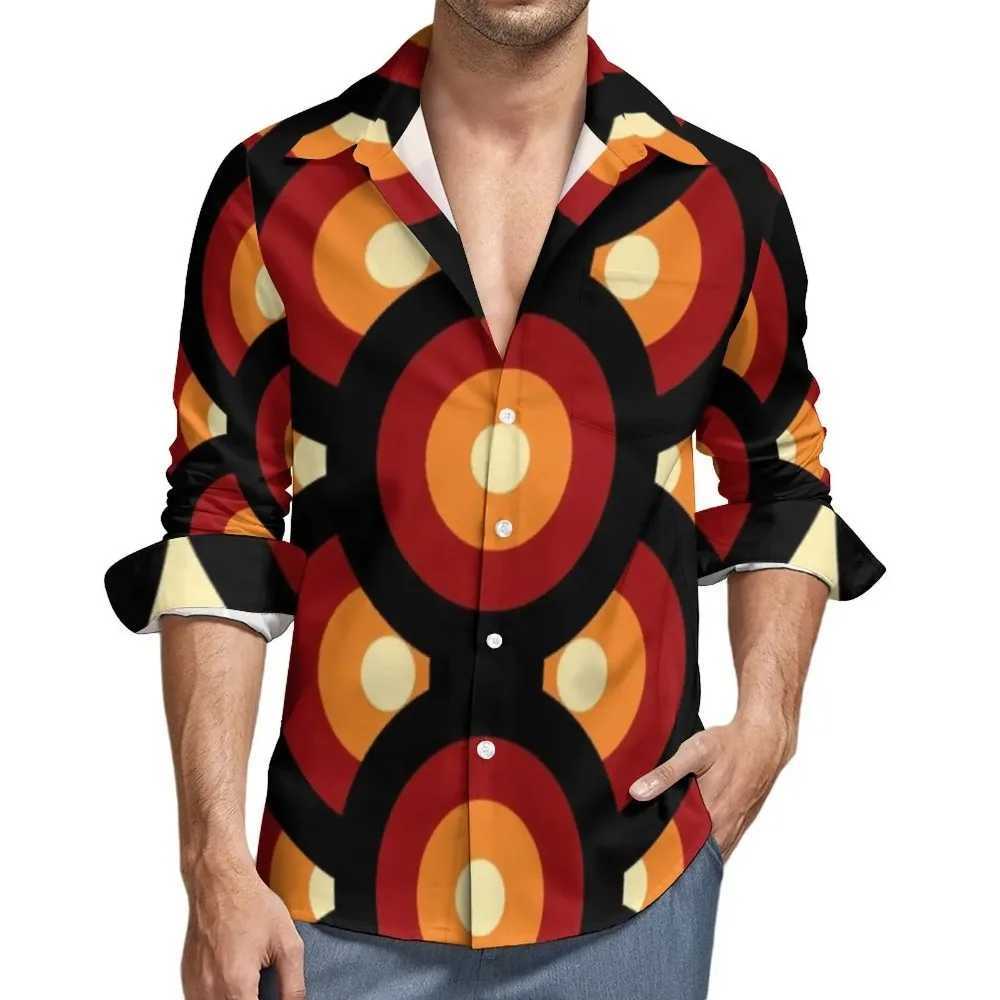 Vintage Mid-Century Casual Shirts Mens 60s 70s Style Shirt Long Sleeve Loose Aesthetic Blouses Autumn Graphic Clothing 3XL 4XL W250220