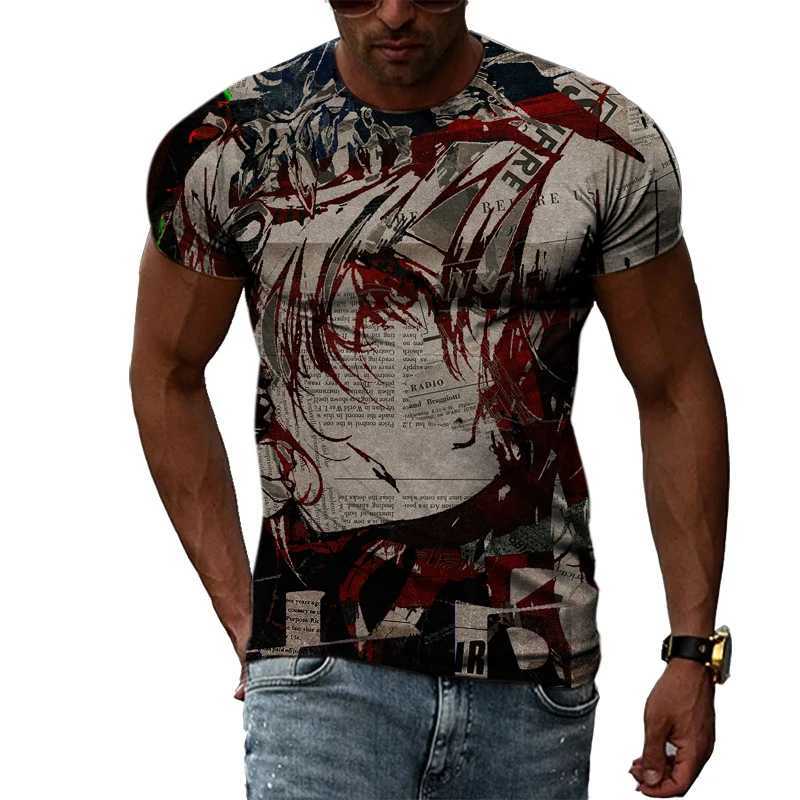 Summer Fashion Casual Mens T-shirt Creative Abstract Graphics 3D Printing Personality Trend Large Size O-neck Short-sleeved Top W250220