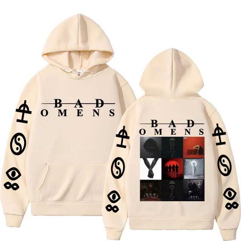 Limited Band Bad Omens Concert Tour Album Cover Hoodies Men Women Hip Hop Fashion Pullovers Sweatshirt Flce Long Slve Hoodie X250220
